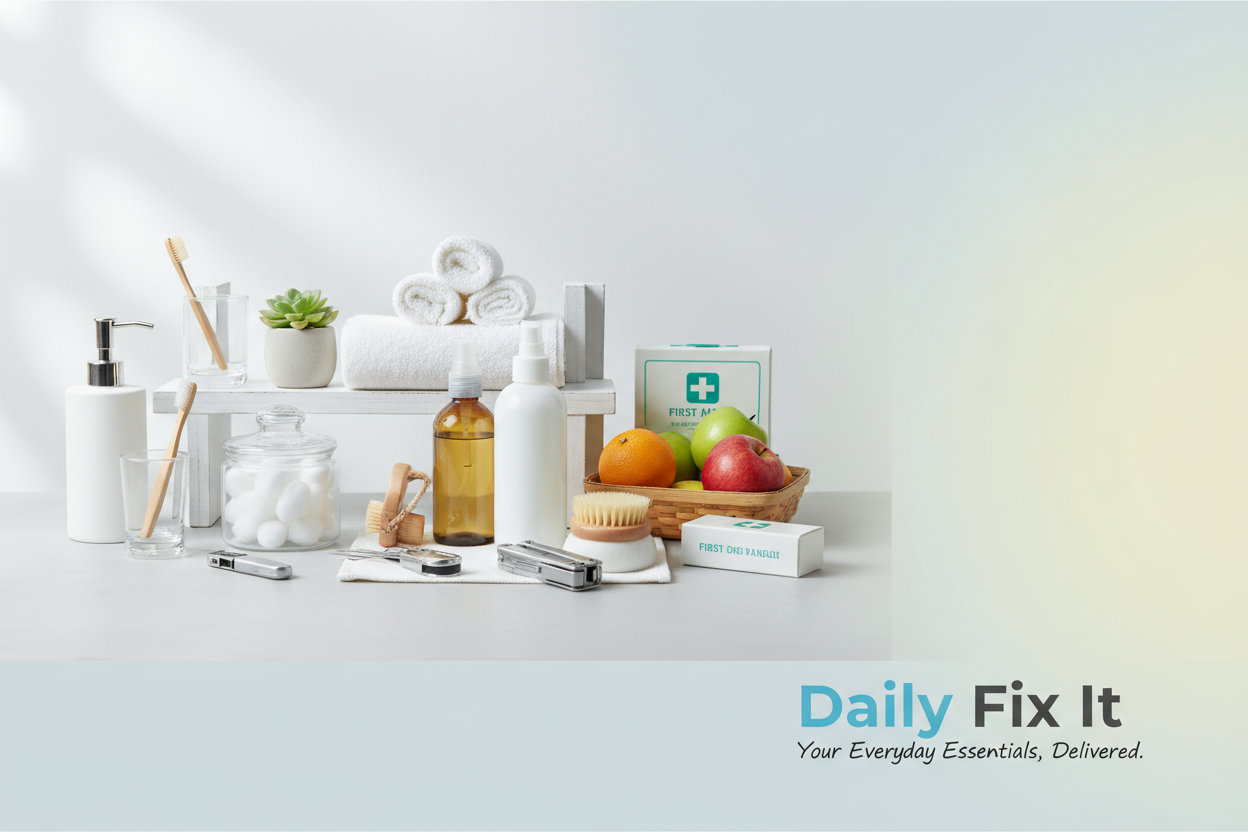 make a header image for my shopify store which sells daily used products